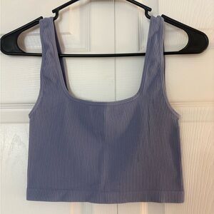 Lavender Ribbed Crop Top
